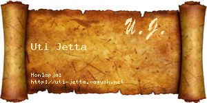 Uti Jetta névjegykártya